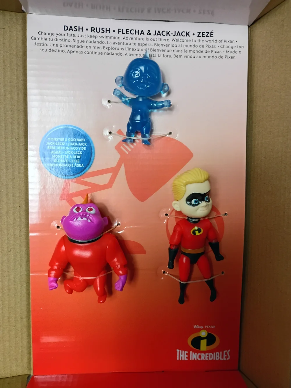 Mattel Disney Pixar The Incredibles Dash Action Figures Set Of 3. New